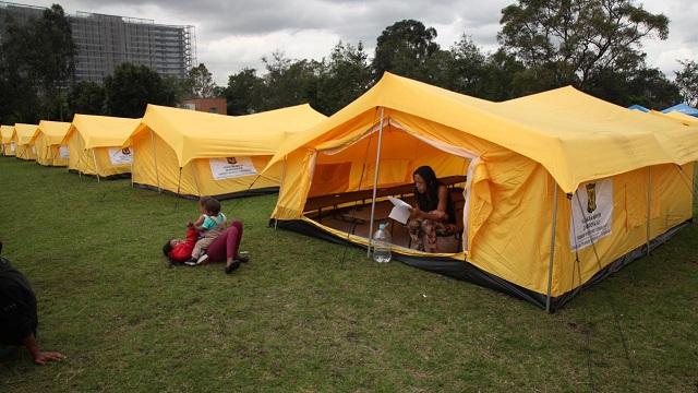 Campamento humanitario transitorio para ciudadanos venezolanos en Bogotá - Foto: Secretaría Social