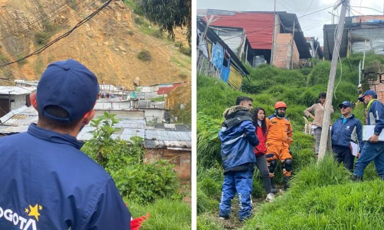 Bogotá atiende emergencias por deslizamientos en Ciudad Bolívar 