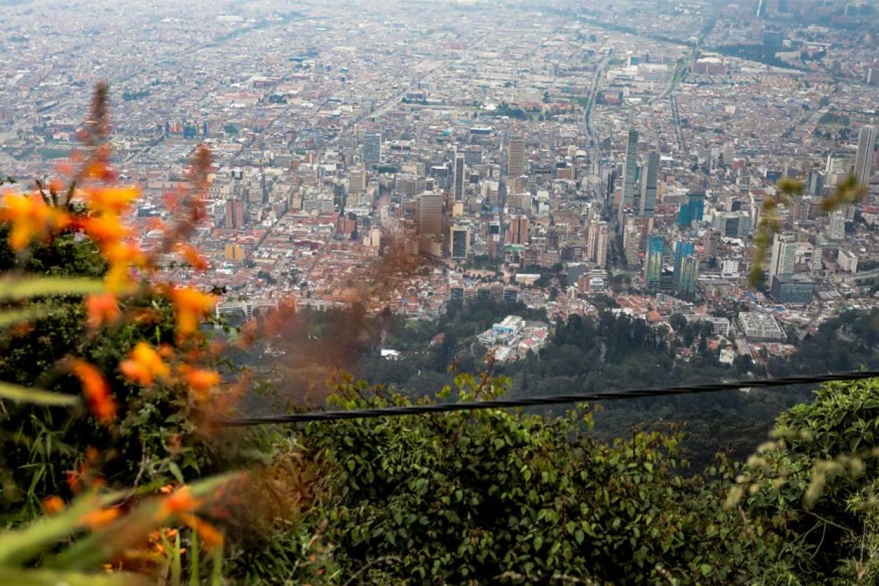 Foto panorámica de Bogotá