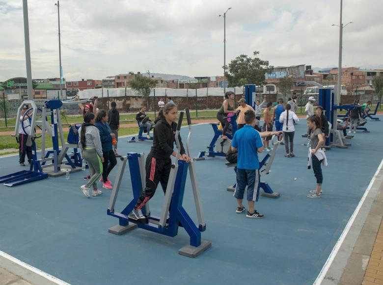 Nuevos gimnasios al aire libre, un espacio para acondicionamiento físico - Foto: Alcaldía de Bogotá.