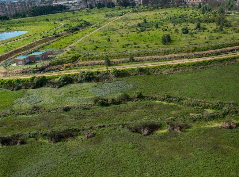 Terrenos donde será construida la Planta de Tratamiento de Aguas Residuales (PTAR) Canoas - Foto: Alcaldía de Bogotá. 