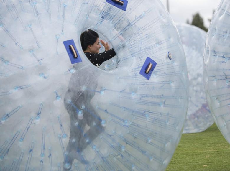 El verano bubble fue una de las actividades más solicitadas en el Parque Simón Bolívar - Foto: I.D.R.D.