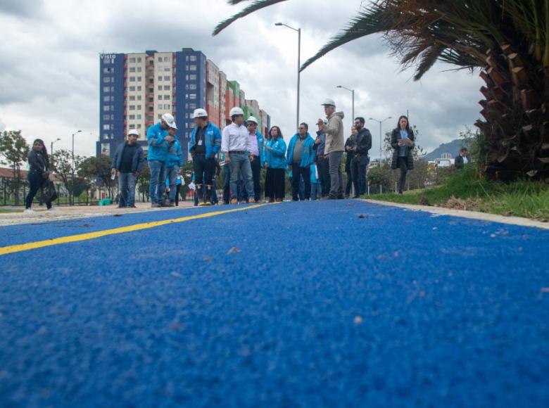 Así luce la biciruta sintética que recorre el parque - Foto: Alcaldía de Bogotá/Andrés Sandoval.