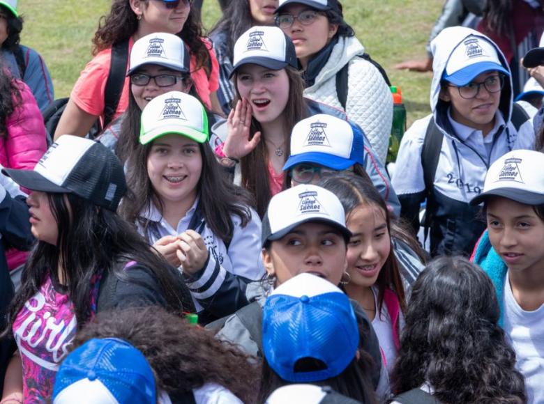 Las caras de felicidad expresan el sentir de los jóvenes presentes en Tominé. - Foto: Alcaldía de Bogotá/Andrés Sandoval. 