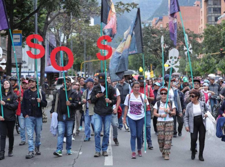 Marchas del 21 de febrero de 2020 en Bogotá