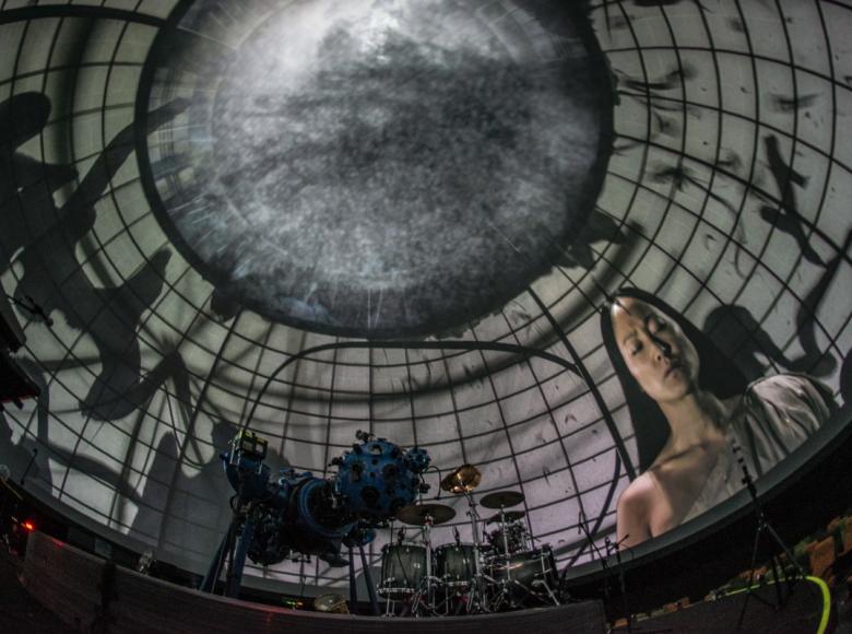 Proyección en el domo del Planetario de Bogotá. FOTO: Idartes