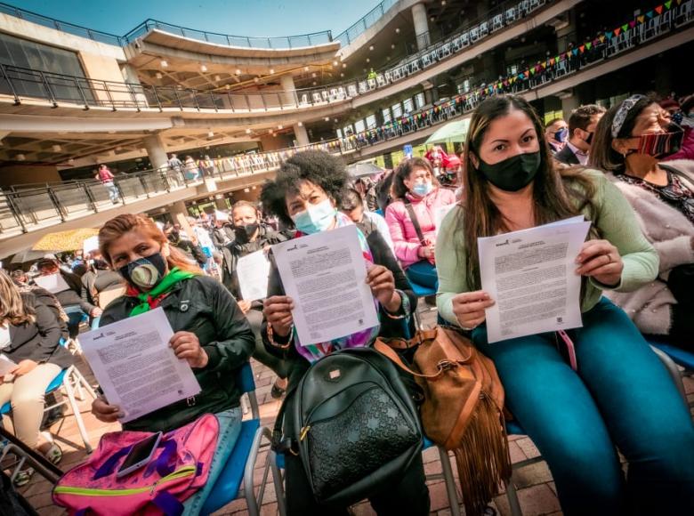 De las 701 personas beneficiarias del programa 'Impulso Local' en Bosa, 499 son mujeres y 202, hombres. Foto: Alcaldía Mayor.