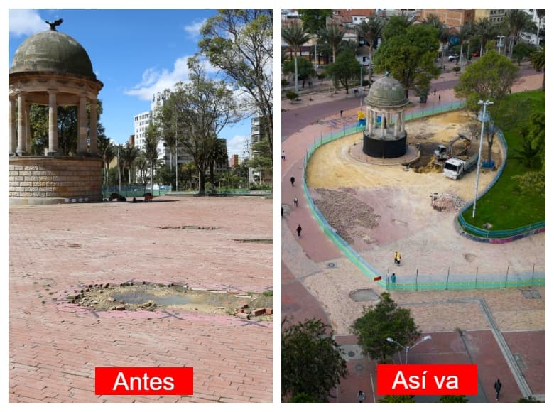 Recientemente el Instituto de Desarrollo Urbano abrió el frente de obra en el Parque de los Periodistas, uno de los puntos más icónicos del centro de la ciudad, para adelantar labores de mantenimiento. 