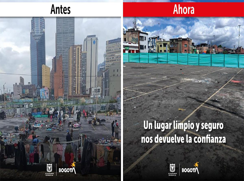 Gracias al llamado de la ciudadanía, y al trabajo articulado entre varias entidades del Distrito, se logró recuperar el sector de la av. Caracas con 22, en la localidad de Los Mártires.