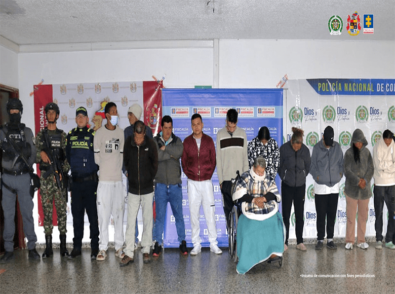 A la cárcel 14 integrantes de una familia que vendía estupefacientes. Hacen parte de la organización delictiva autodenominada ‘Los Cubillos’. 