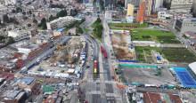 Obras Línea 1 del Metro Bogotá en avenida Caracas entre calles 24 y 26