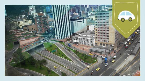 Imagen general de varias calles de la ciudad de Bogotá y el pico y placa 