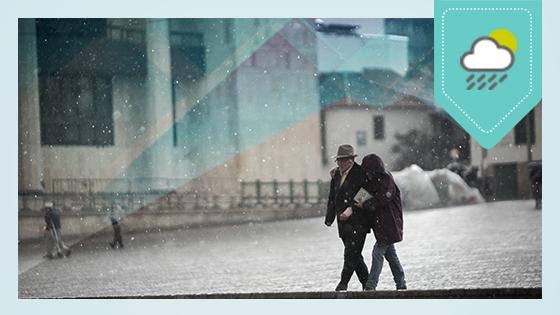 Pareja bajo la Lluvia 