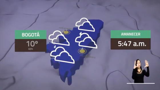 Pantallazo del pronóstico del Ideam para Bogotá