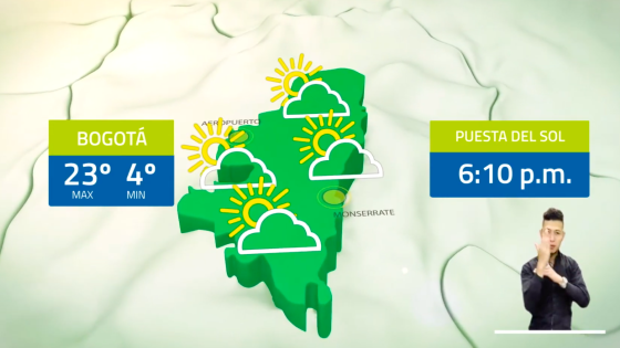 Captura de video de predicción del clima del IDEAM