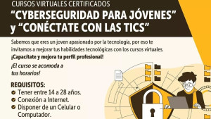 Cursos virtuales gratuitos certificados en: Emprendimiento, Cyberseguridad y TICs.