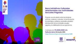  Postula tu proyecto a la beca Iniciativas Culturales relacionadas con Actividades Sexuales Pagadas, y creemos nuevas maneras de habitar nuestra ciudad desde la cultura. Imagen: Secretaría de Cultura.