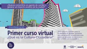 Este curso fortalece capacidades en la ciudadanía para que las personas interesadas se conviertan en agentes de cambio cultural. 