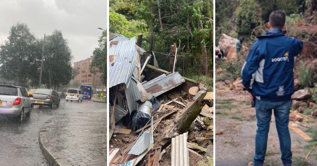 Bogotá atendió 41 emergencias en por lluvias hoy sábado 17 noviembre