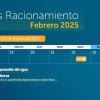 Este jueves 13 de febrero de 2025, rige el turno seis de racionamiento de agua e