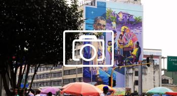 Gabriel García Márquez mural en San Victorino 