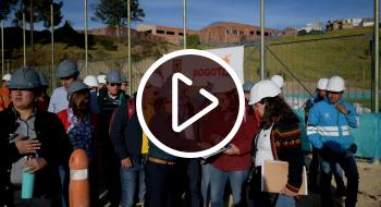 Claudia López y su visita al proyecto parque Santa Lucía.