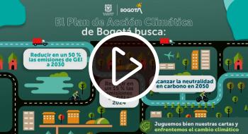 Imagen de la hoja de ruta del Plan de Acción Climática de Bogotá.