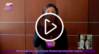 Servicio de videollamada de la Línea Púrpura en lenguaje de señas