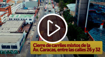 Cierres y desvíos en la avenida Caracas entre las calles 26 y 32