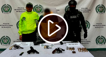 Video: Capturado en Bogotá por alquilar armas para comisión de hechos delictivos