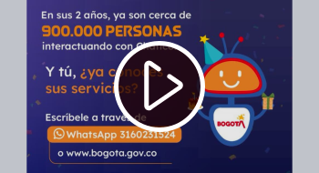 En video qué es y cómo funciona Chatico asistente virtual de Bogotá