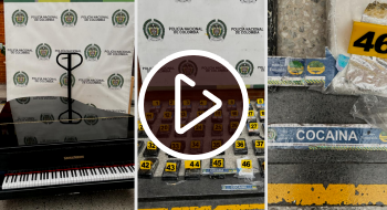 Video: Incautados en Bogotá dos pianos con cocaína, iban a Canadá y Portugal