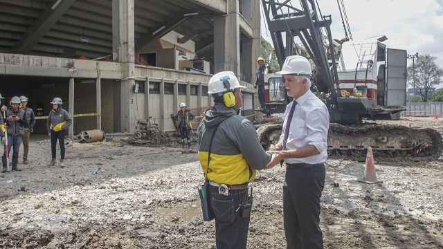 Recorrido por obras del Coliseo El Campín - Foto: Comunicaciones Alcaldía/ Camilo Monsalve