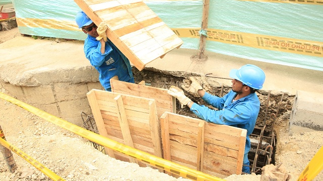 Obras para evitar inundaciones en Engativá - Foto: Alcaldía Mayor de Bogotá/Diego Baumán