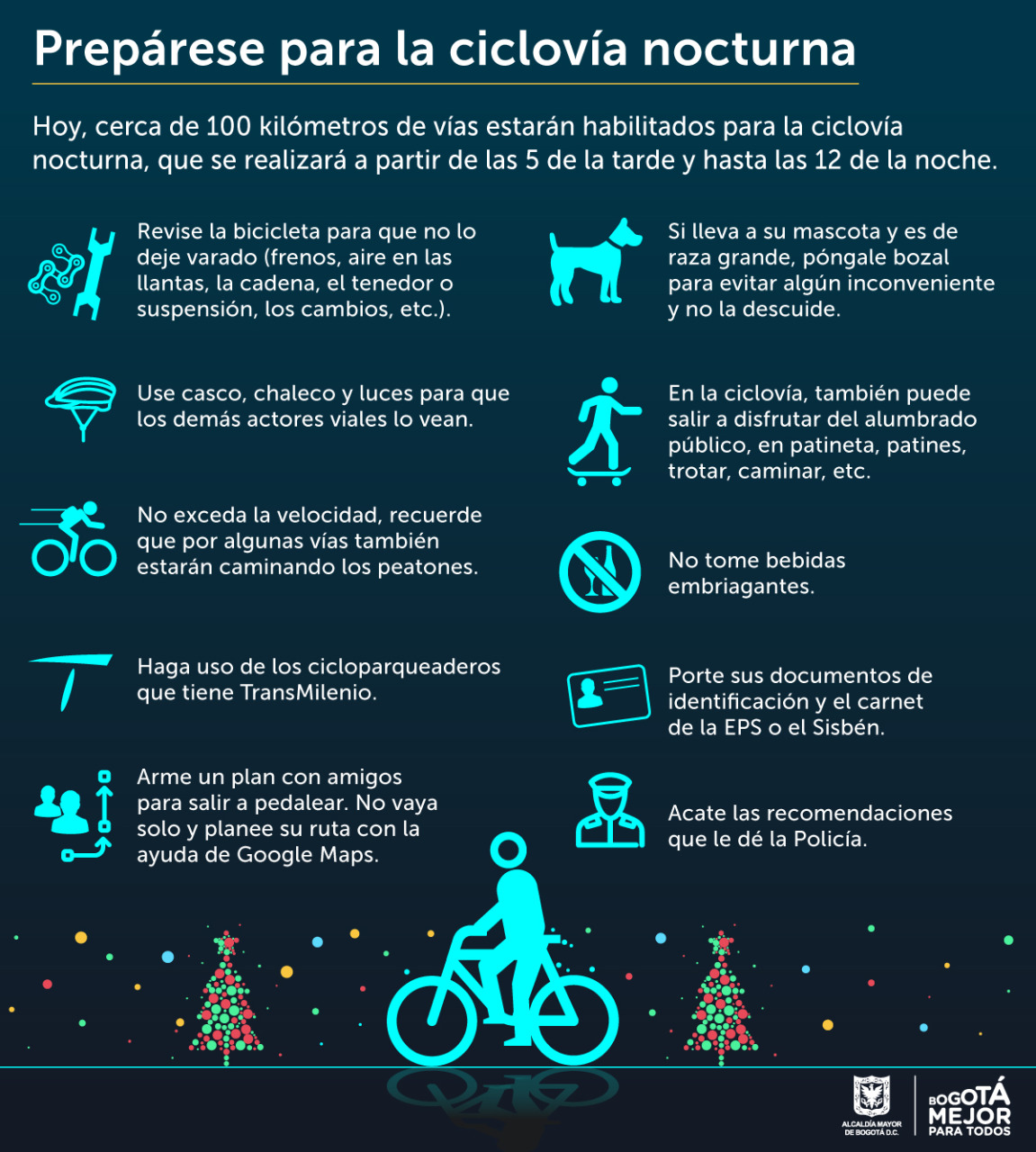 Ciclovía nocturna